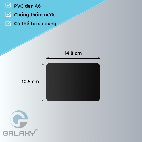 Bảng nhựa PVC đen, bảng ghi giá siêu thị KT A4, A5, A6