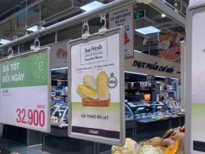 Tối ưu hoá trưng bày sản phẩm với móc treo khung bảng giá siêu thị