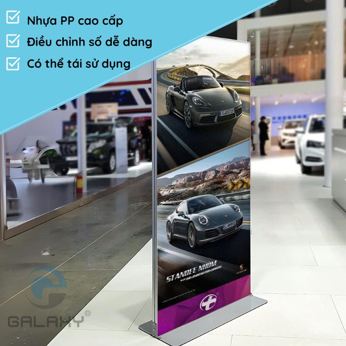 Standee chân nhôm đứng cao cấp 2 mặt