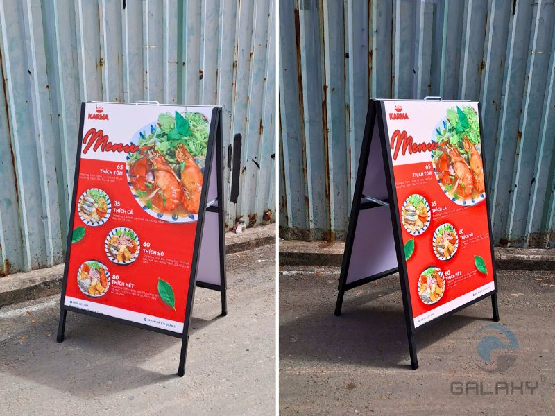 Top 5 ứng dụng của standee chữ A 2 mặt trong kinh doanh