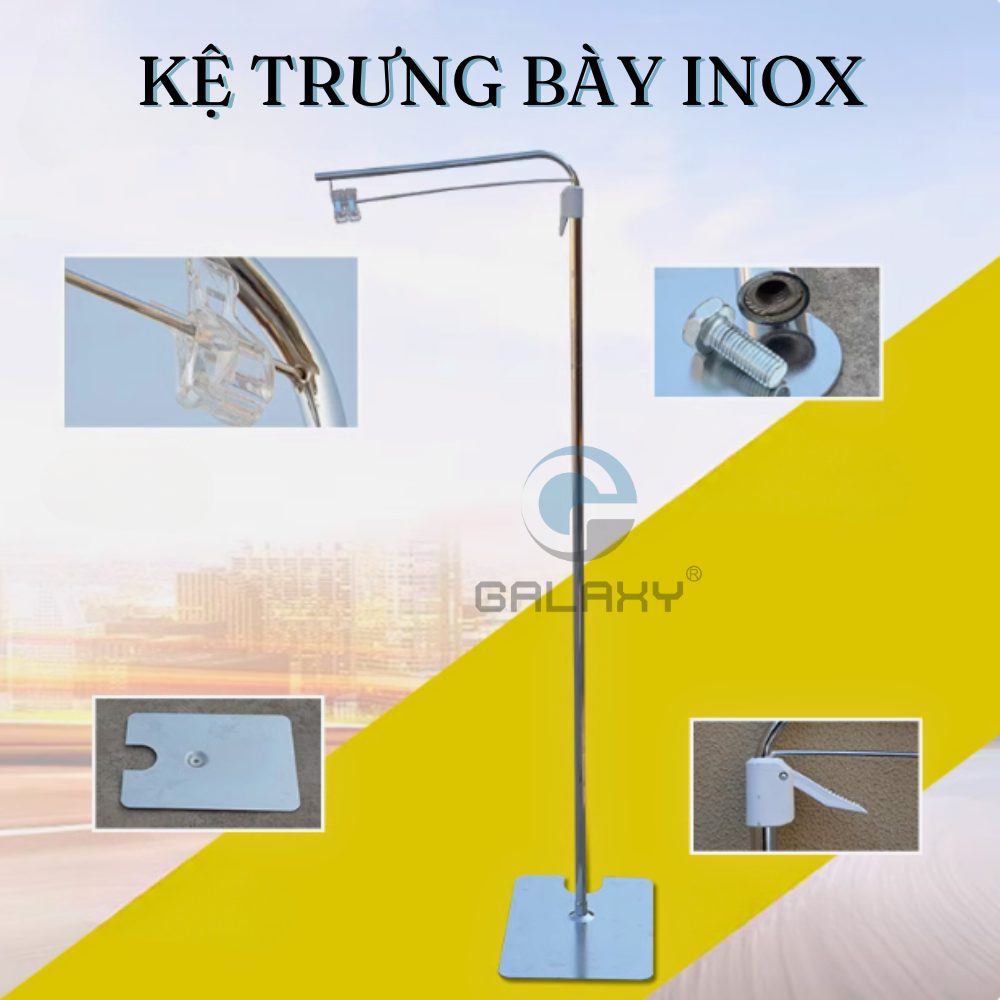 Kệ trưng bày inox - Giá treo poster chuyên nghiệp