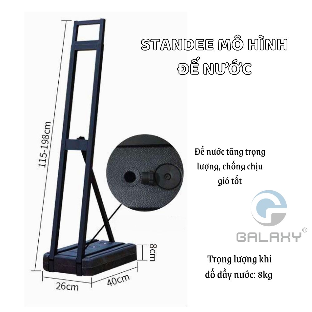 Standee mô hình đế nước - Ngôi sao mới quảng cáo ngoài trời