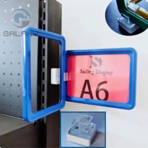 Chân nam châm 2 ngạc gắn khung bảng giá siêu thị