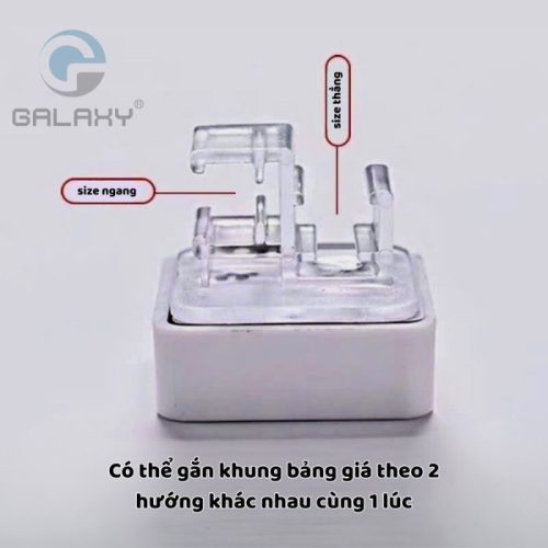 Chân nam châm 2 ngạc gắn khung bảng giá siêu thị