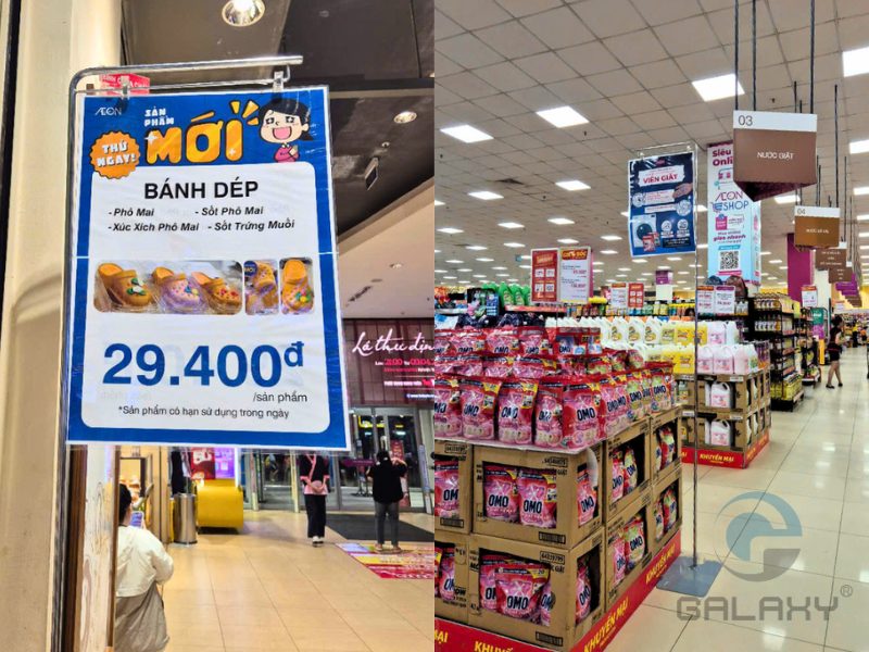 Tại sao nên chọn giá treo poster inox 2m1 cho siêu thị? 