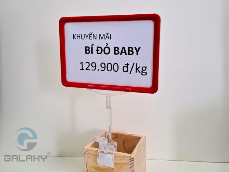 5 lý do cửa hàng nên dùng kẹp mica và khung bảng giá